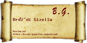 Bródi Gizella névjegykártya