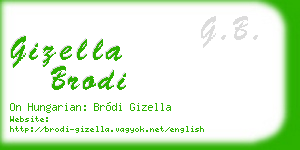 gizella brodi business card
